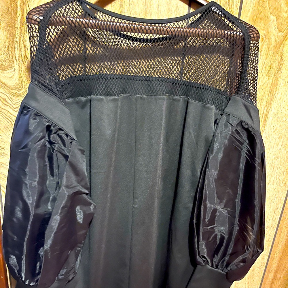 Emery Rose 2xl satin fishnet dress